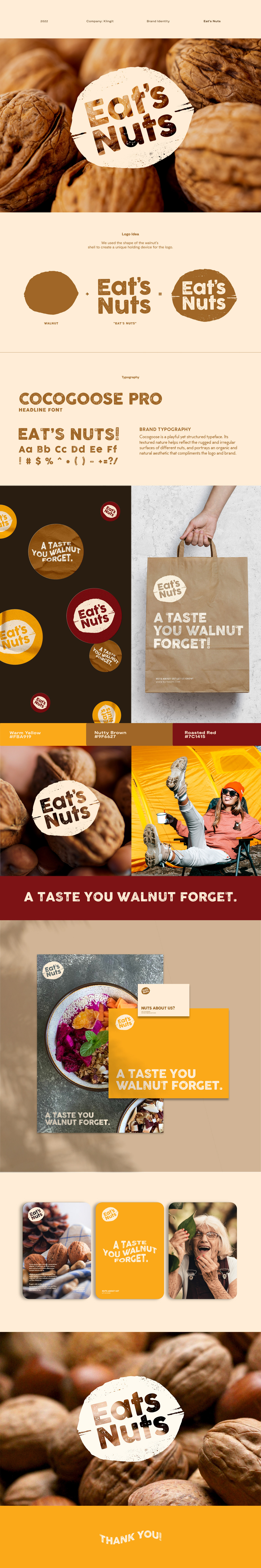 brand identity Branding， design identity Logo Design nuts branding nuts packaging typography   vector visual identity