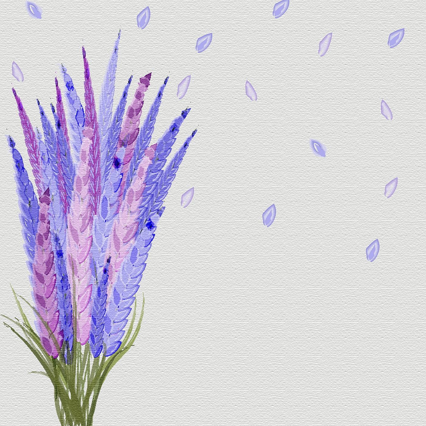 lavender Flowers ILLUSTRATION  Digital Art  artwork Graphic Designer adobe illustrator card print book