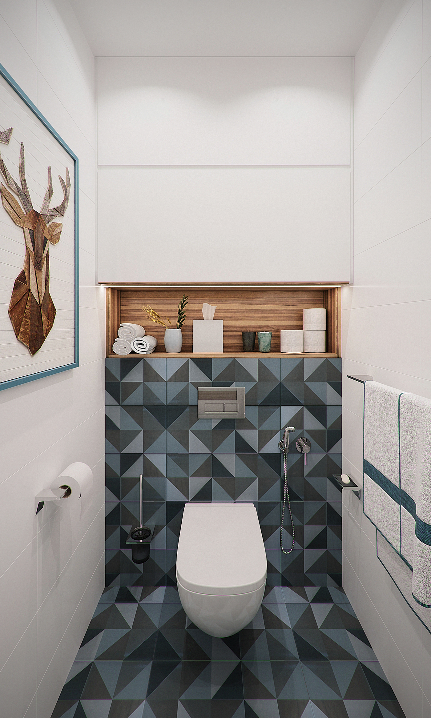 design toilet Scandinavian style 3ds max corona render  modeling Vizualization
