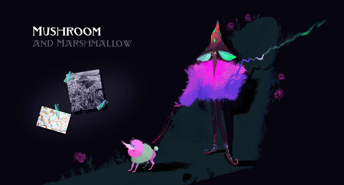 Character Character design  concept concept art house mushroom neon scull sketches skull