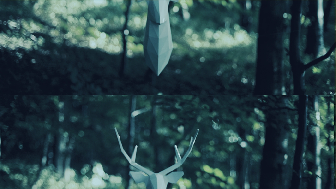 foldit forest deer Fold-it green Transformation abstract