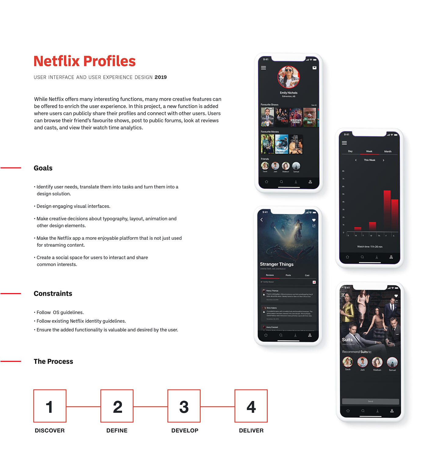 app app design graphic design  interaction Netflix UI ui design user interface ux UX design Adobe Portfolio