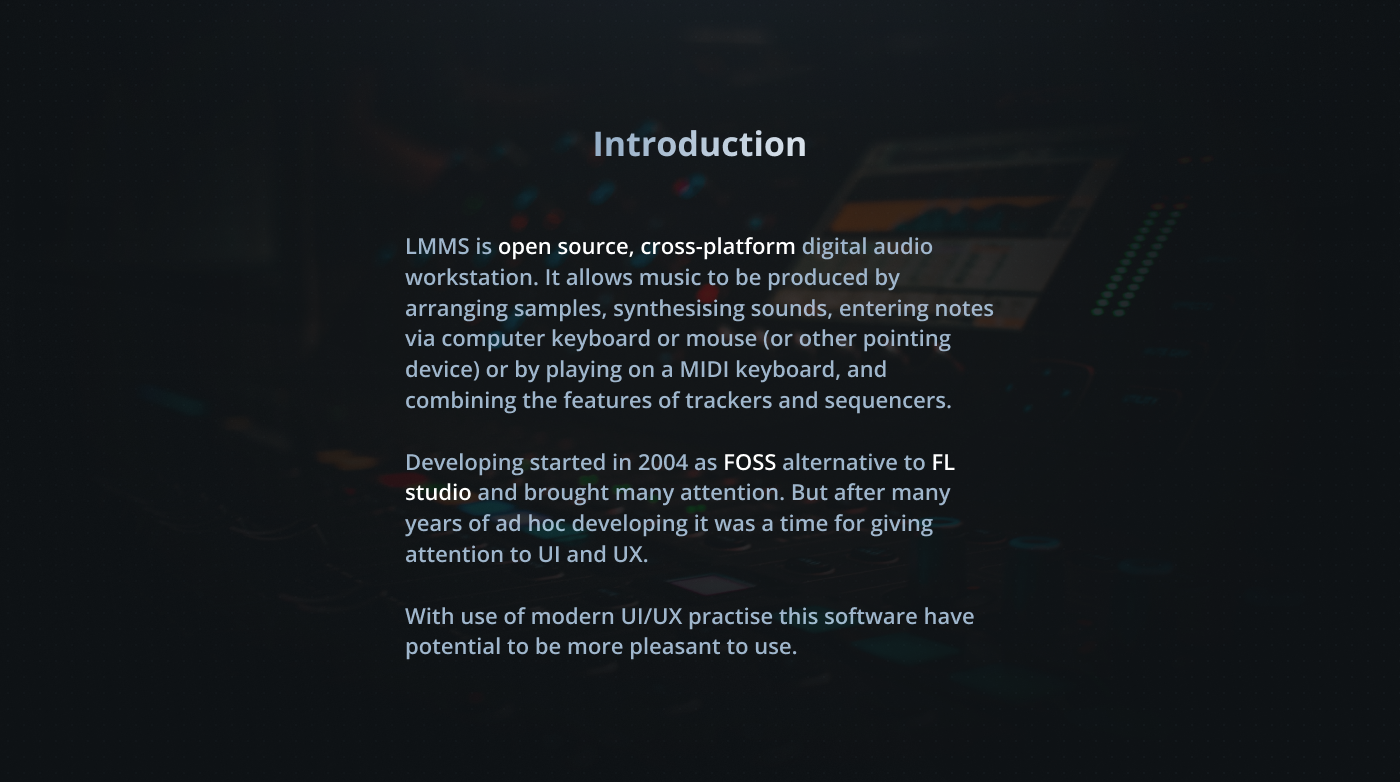 design UI/UX software music DAW Audio sound Editor interface design redesign