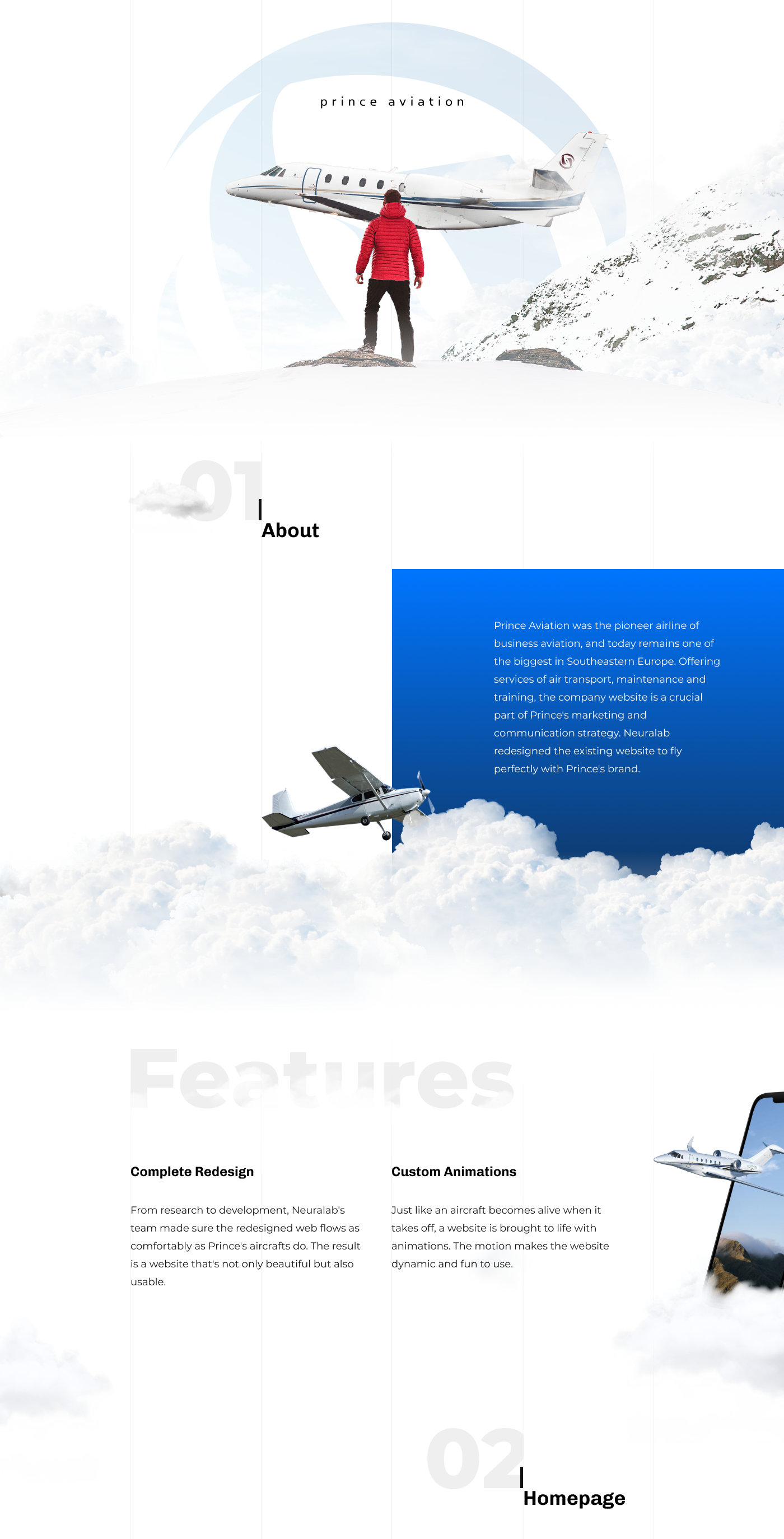 Web Design  UI/UX airplane aero Private Jet training air transport