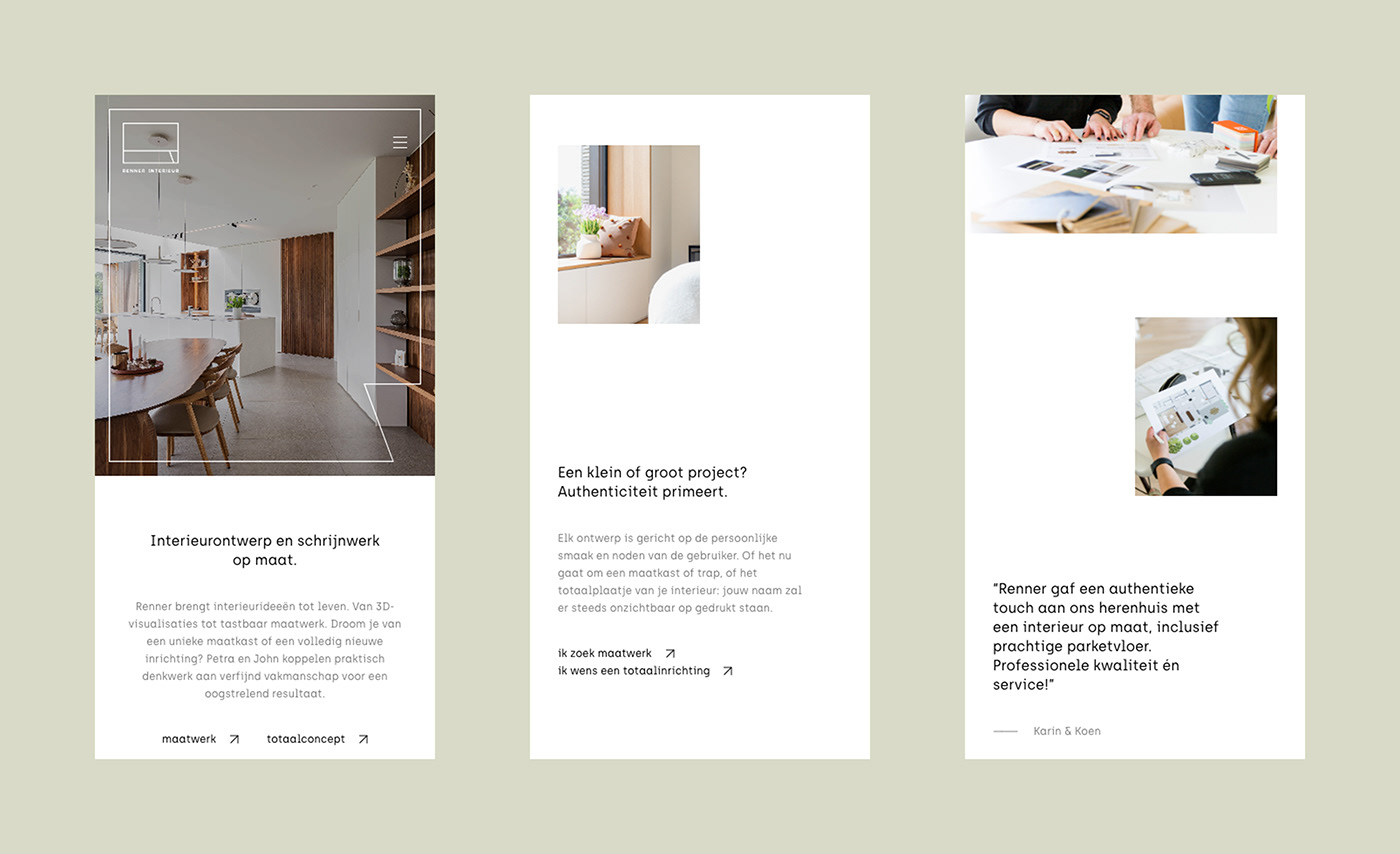 Website design and development for Renner Interior as part of its rebranding project.