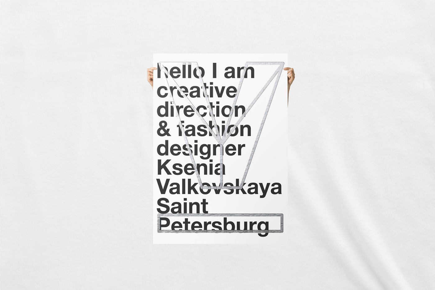 Valkovskaya Fashion  Clothing designer foil stamp Ksenia Valkovskaya creative