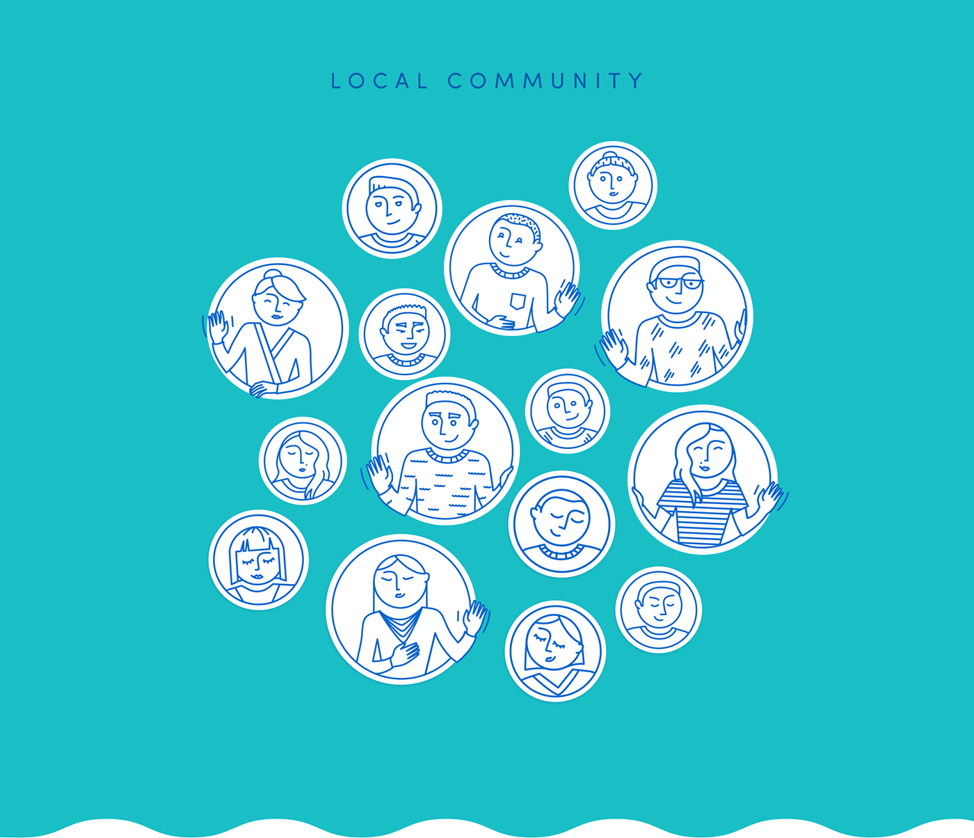 social You local application app ILLUSTRATION  line Interface Icon