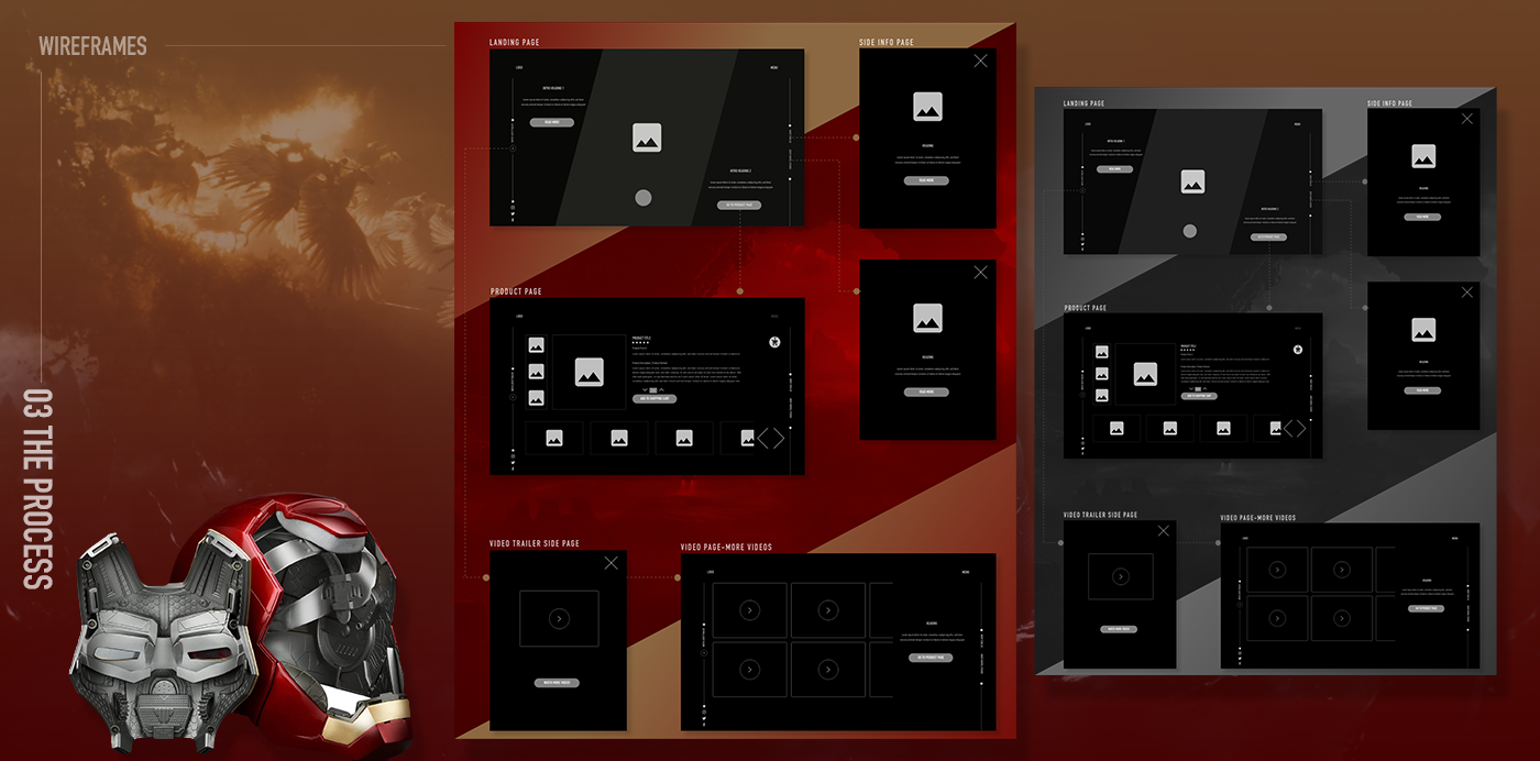 Interaction design  Adobe XD Web Design  UI/UX Adobe Photoshop concept iron man Avengers