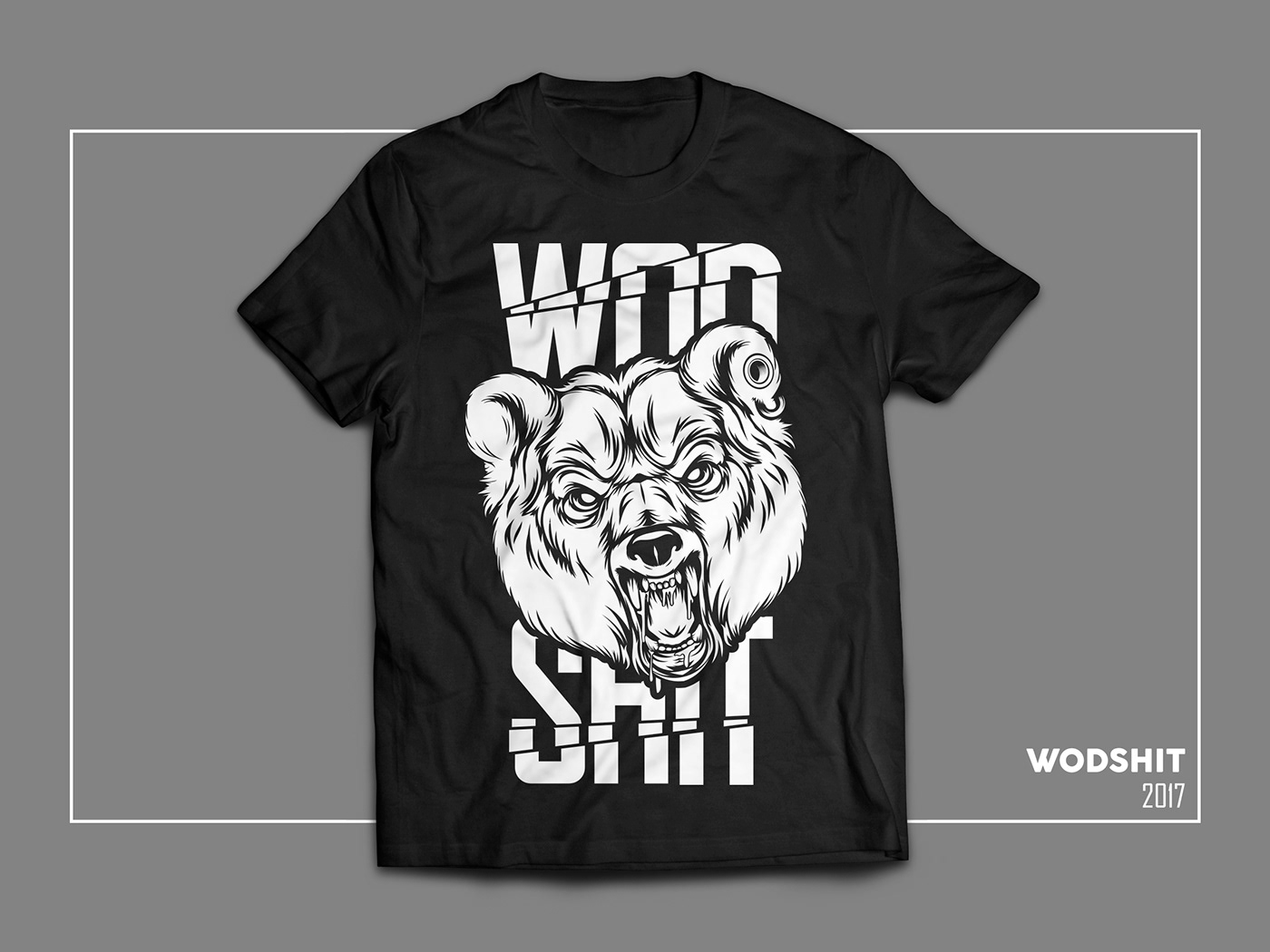 vector ILLUSTRATION  T Shirt black wild streetwear serigrafia