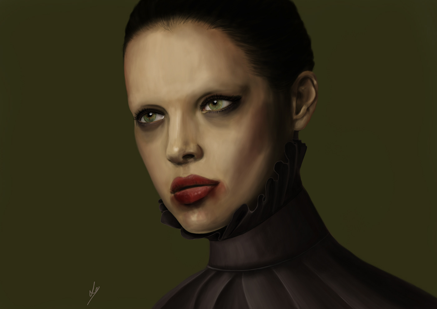 vampire erszebet blood countess portrait darkart