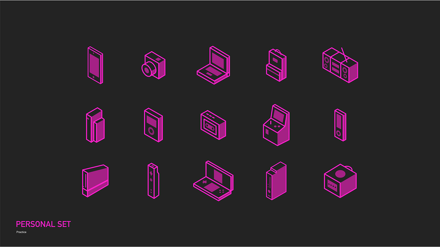 set icons icons Isometric design Startup company vector