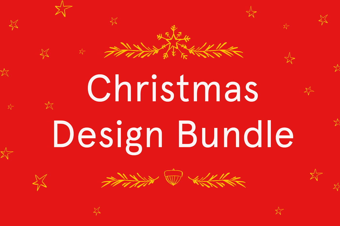 Christmas bundle set design assets Quality clean font icons templates