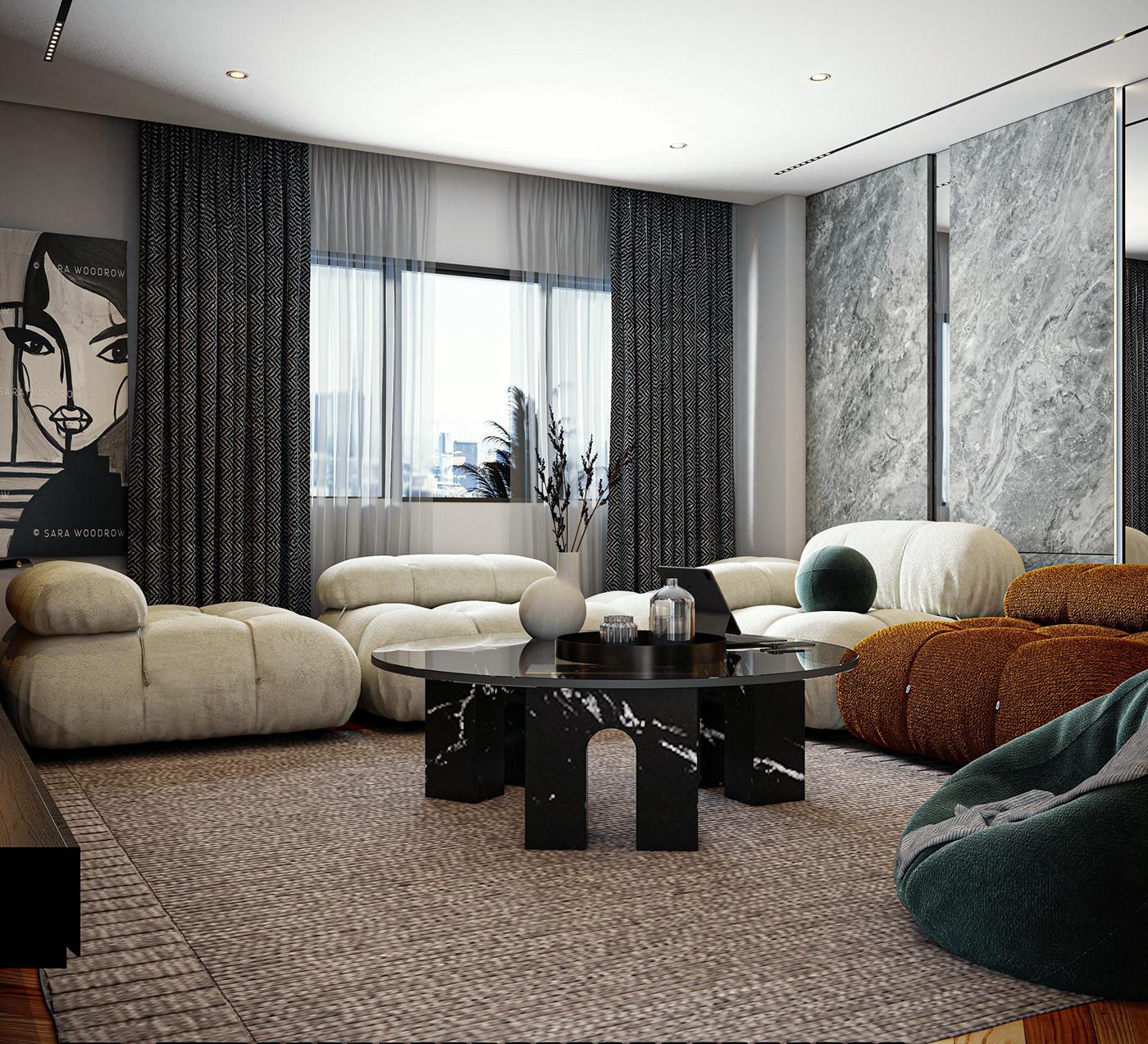 indoor sofa design Interior design Social media post Render 3ds max interior design  visualization modern