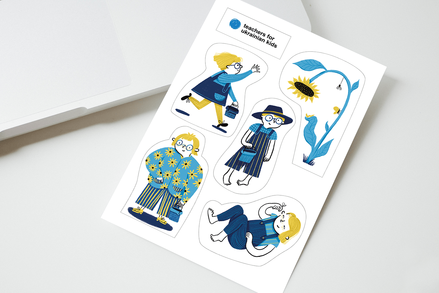 Character digital illustration Illustrator postcards posters print ukraine