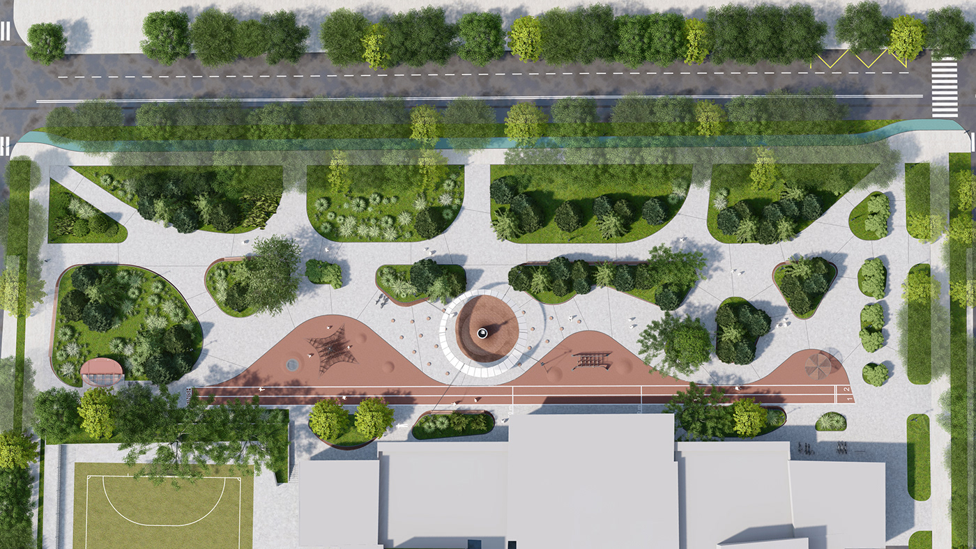 3D architecture archviz design Landscape Design lumion Park Render visualization