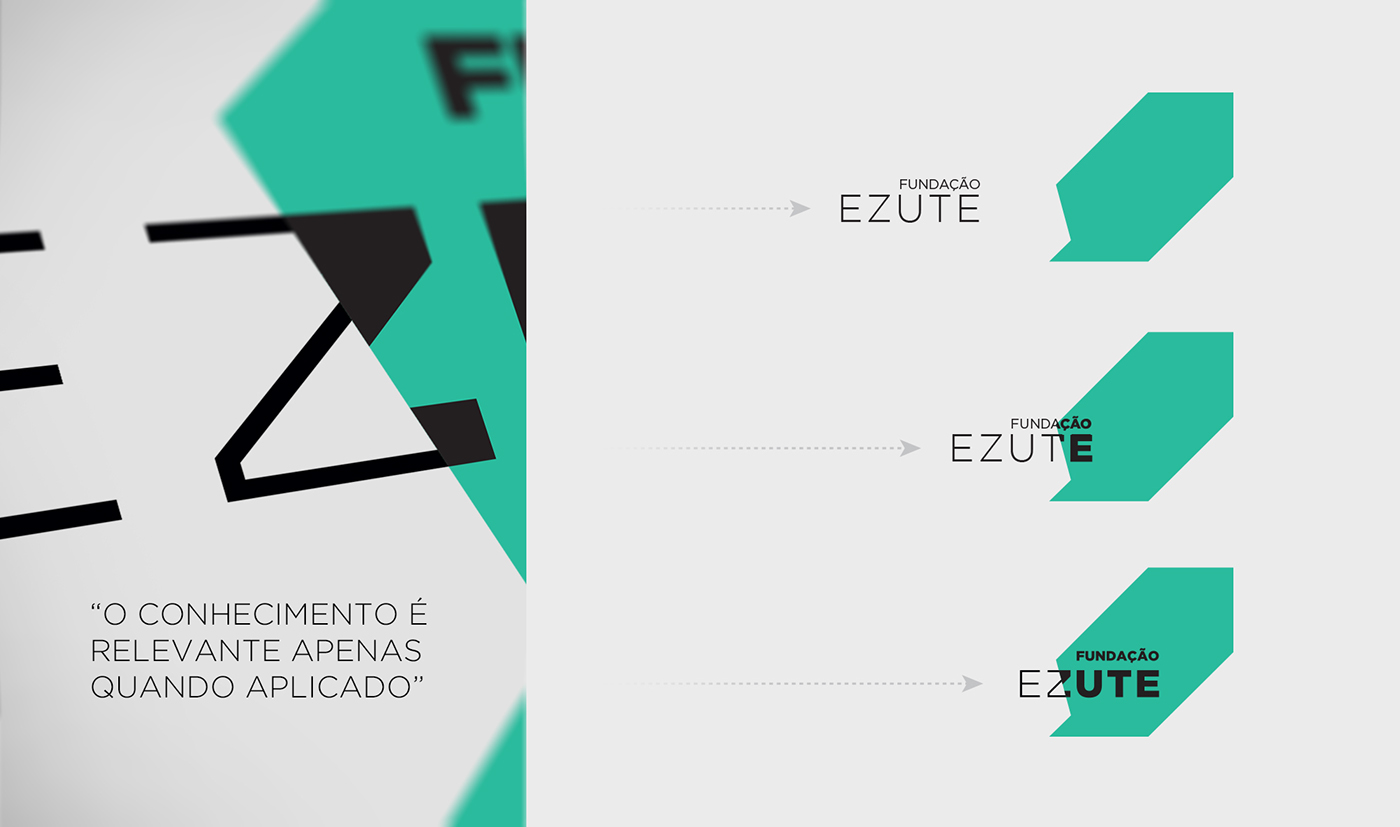 logo brand ezute colors Cambiante print Transparency Brasil Brazil Knownledge brain leaf heart eye
