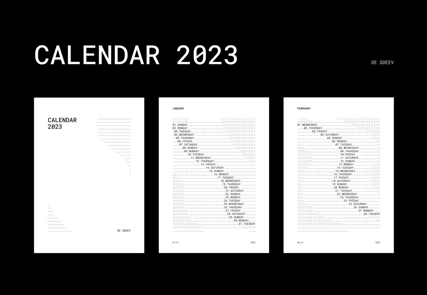 adobe illustrator calendar minimal