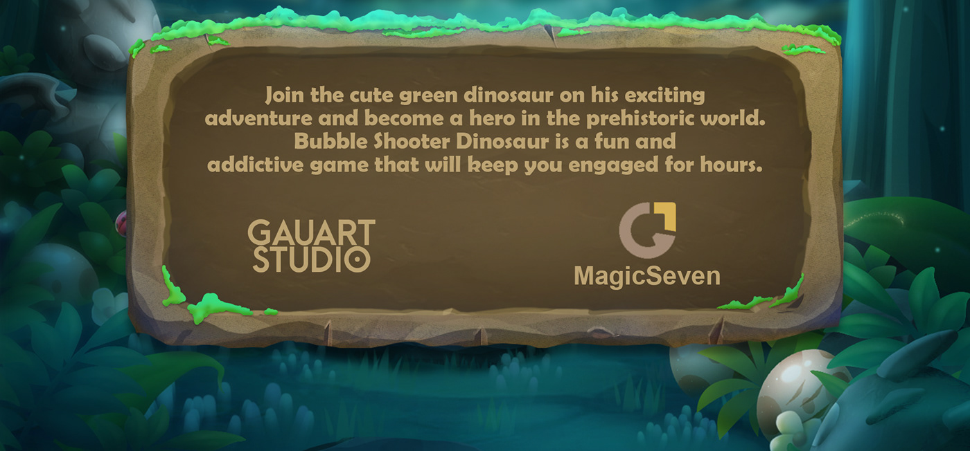 game casual game Dinosaur bubbleshooter gauartstudio GUI KhangLam mobile game Character