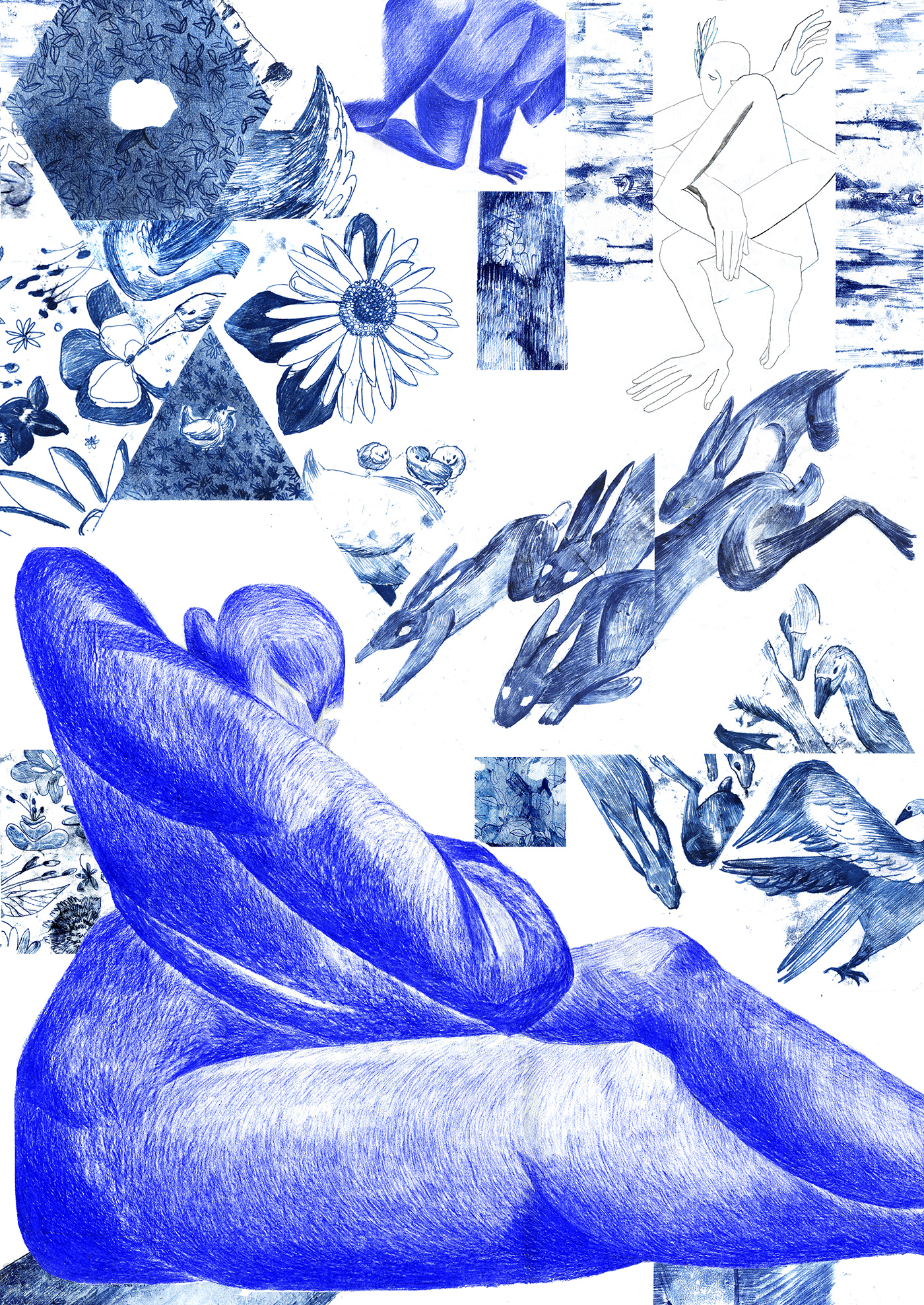 мурал илюстратор ILLUSTRATION  traditional diatype иллюстрация графика gzhel суперграфика фирменный стиль