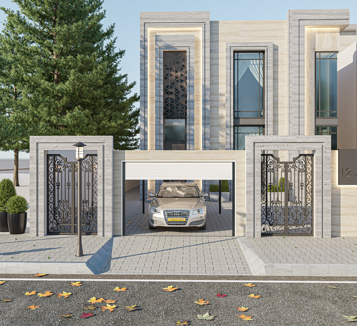 concept design duplex exterior modern Render Villa