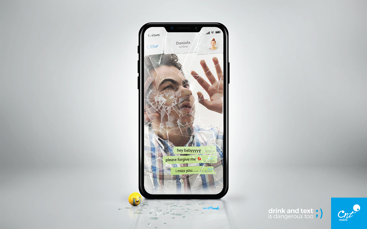 cnt Advertising  drink text cellphone