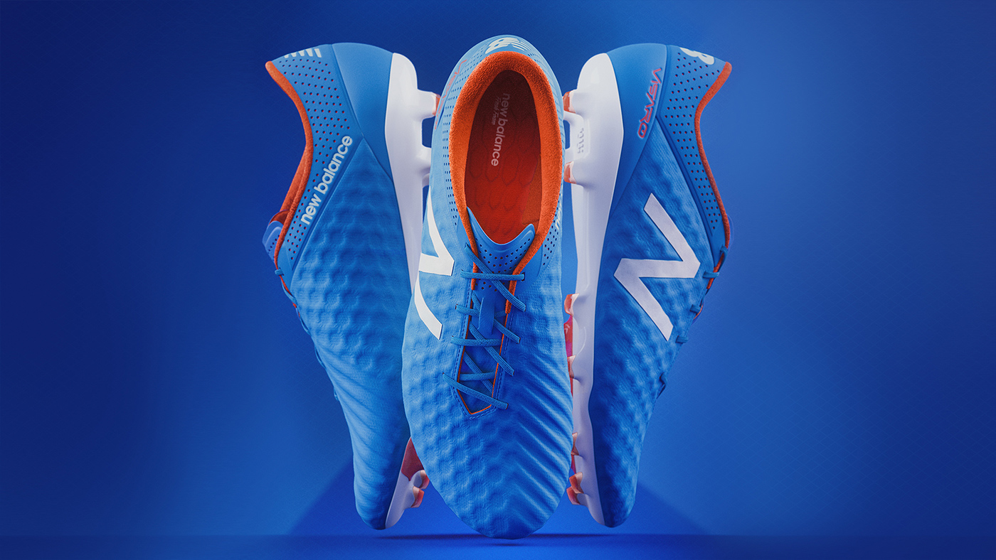 pionier kolus New Balance visaro shoe football soccer fusion modo corona 3D Render compositing substance hellomono