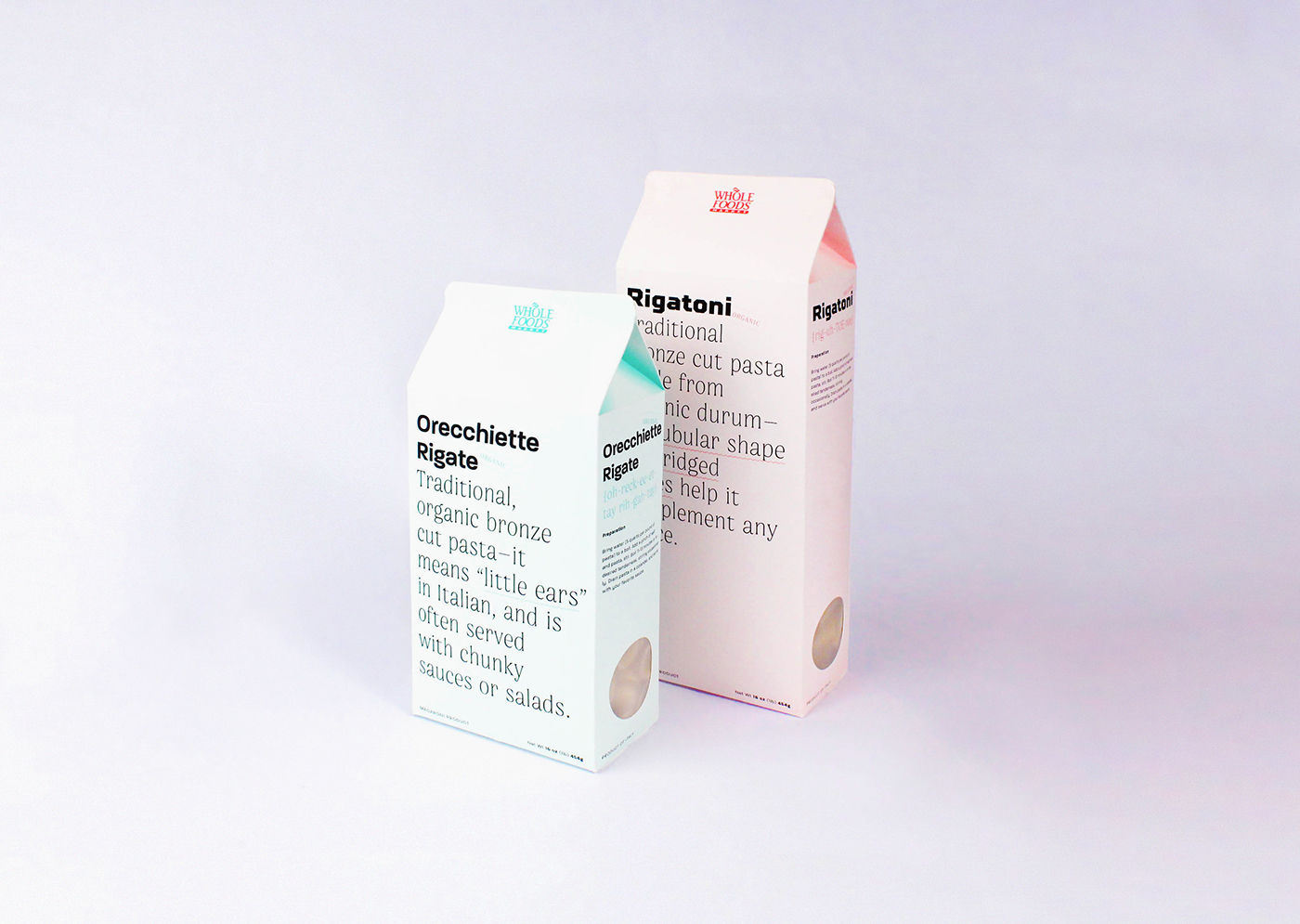Pasta Packaging box carton design graphic typography   paper Food  pastel