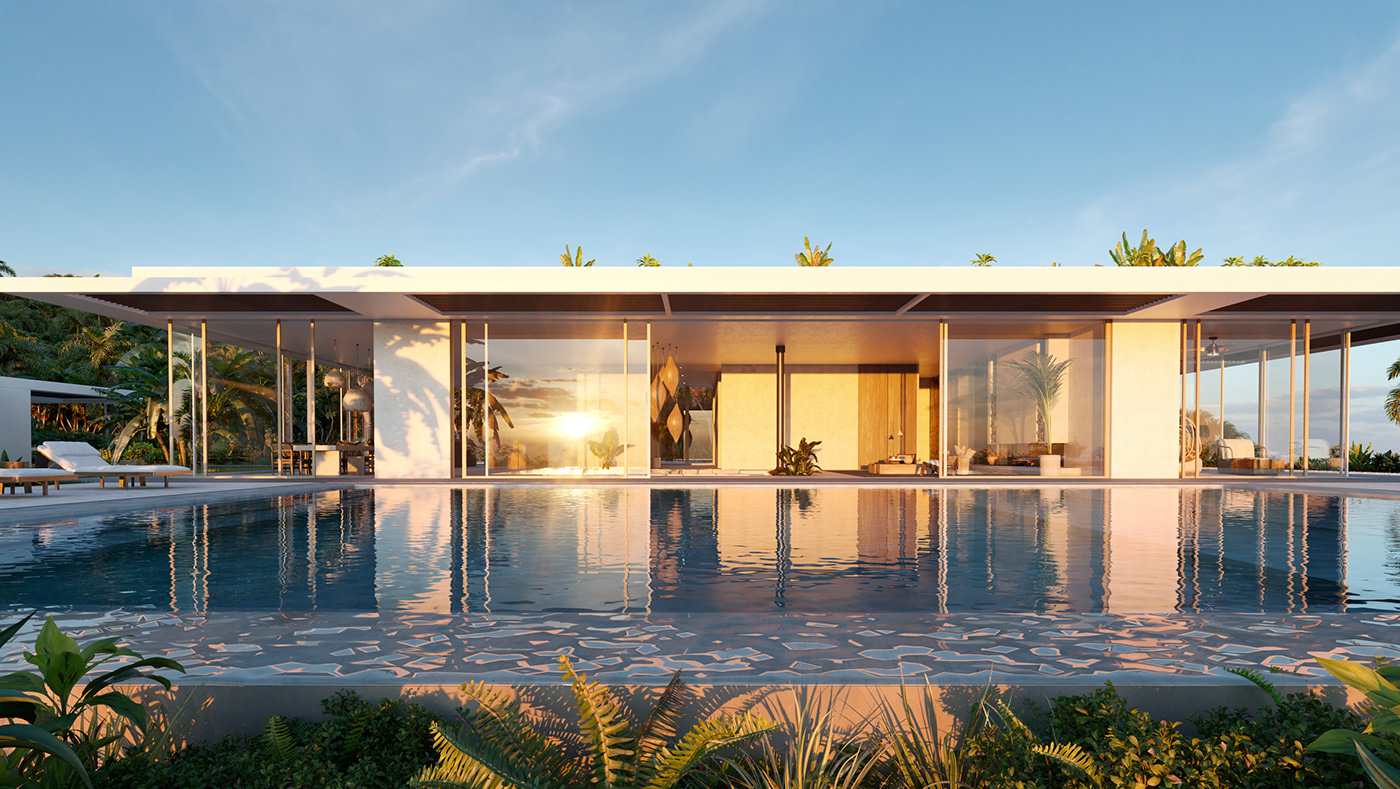luxury villa pool