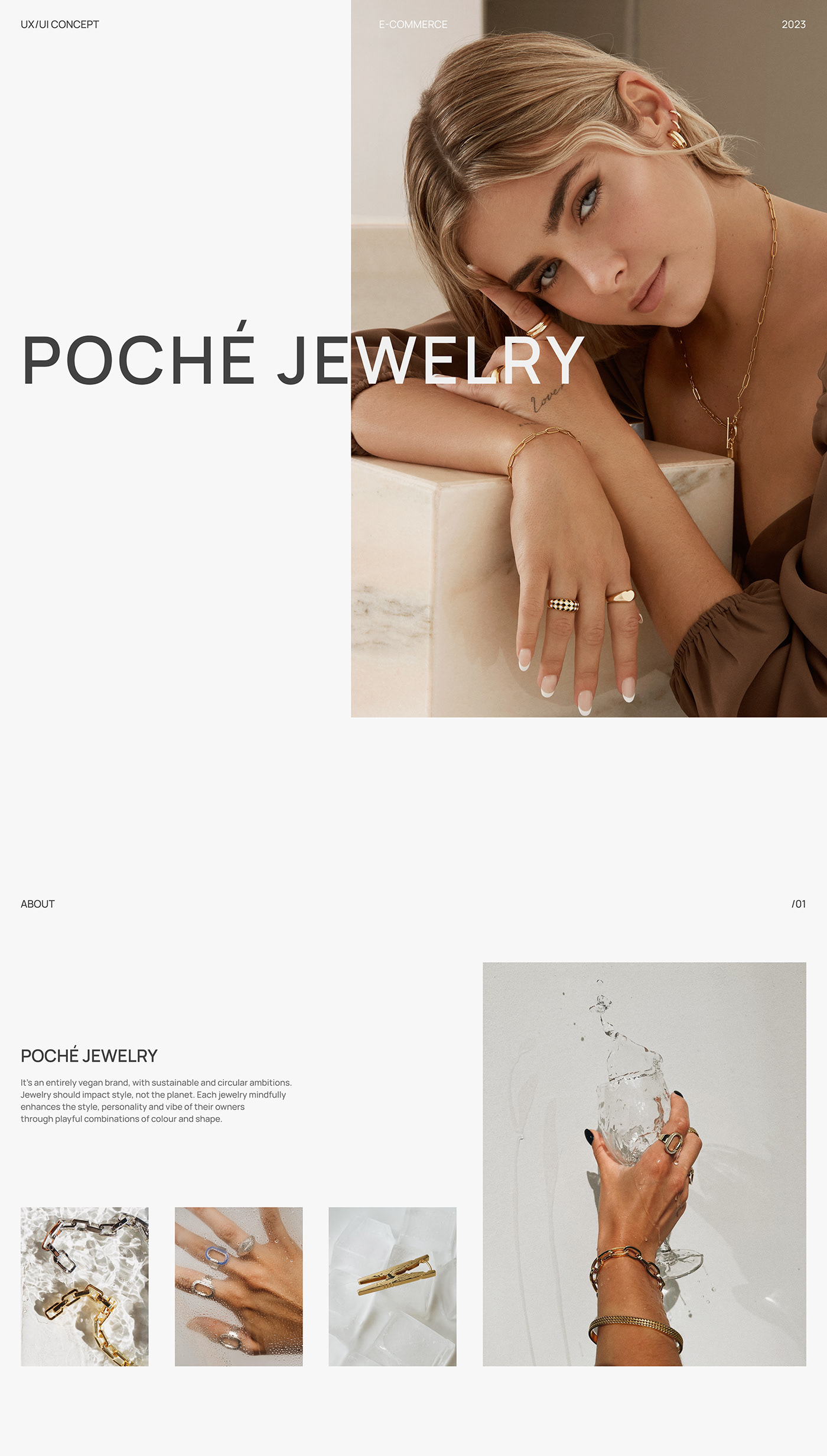 ux/ui Website Figma Web Design  jewelry e-commerce UI/UX user interface shop store