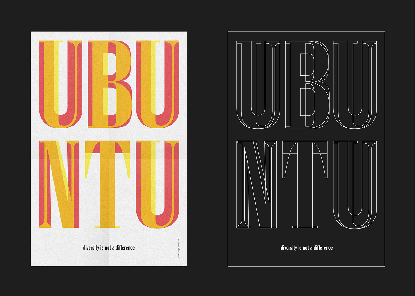 Diversity equality font poster Poster Design swiss Typeface Ubuntu
