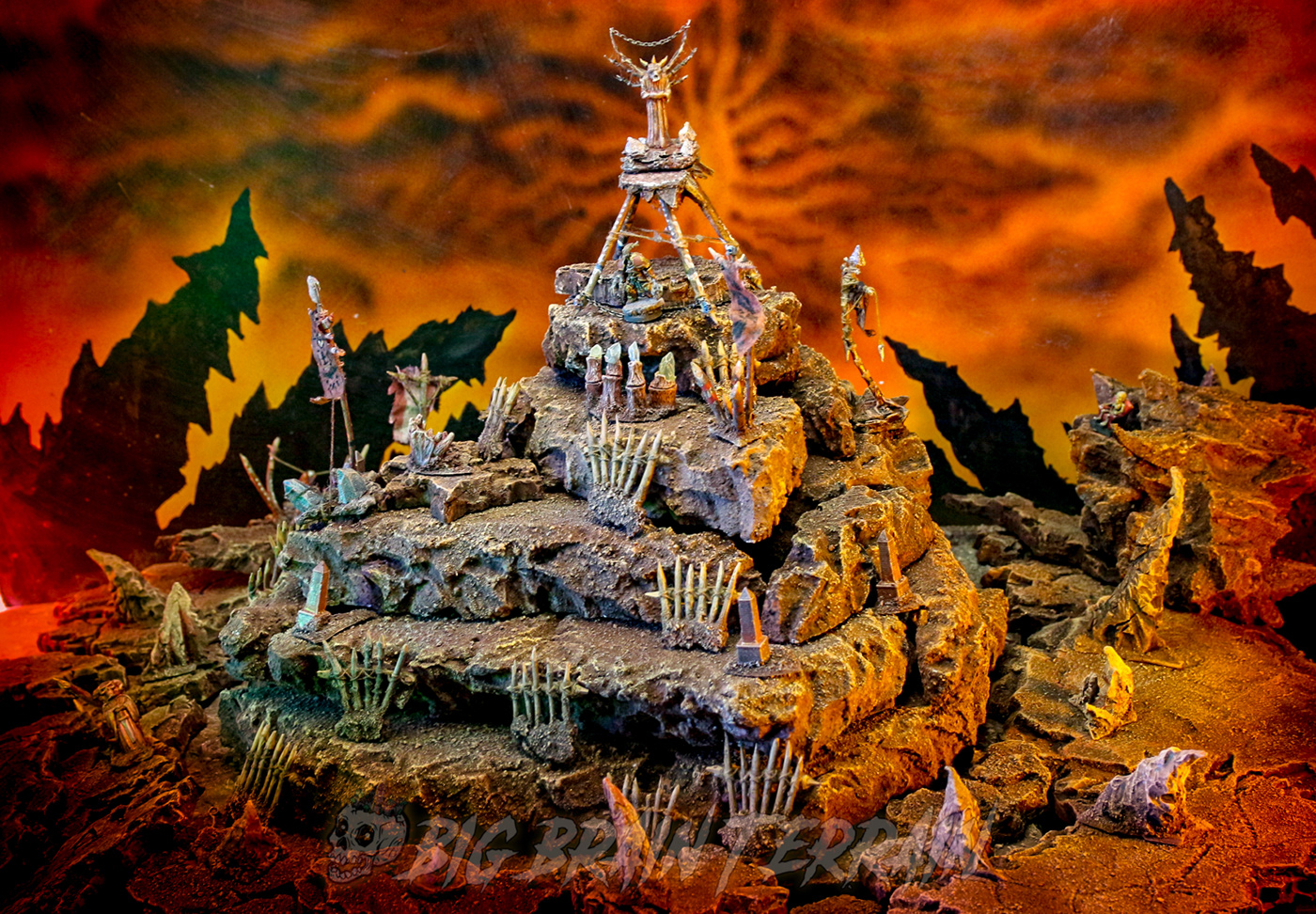 dnd fantasy rpg hell handmade craft sculpture Streaming Gaming Diorama