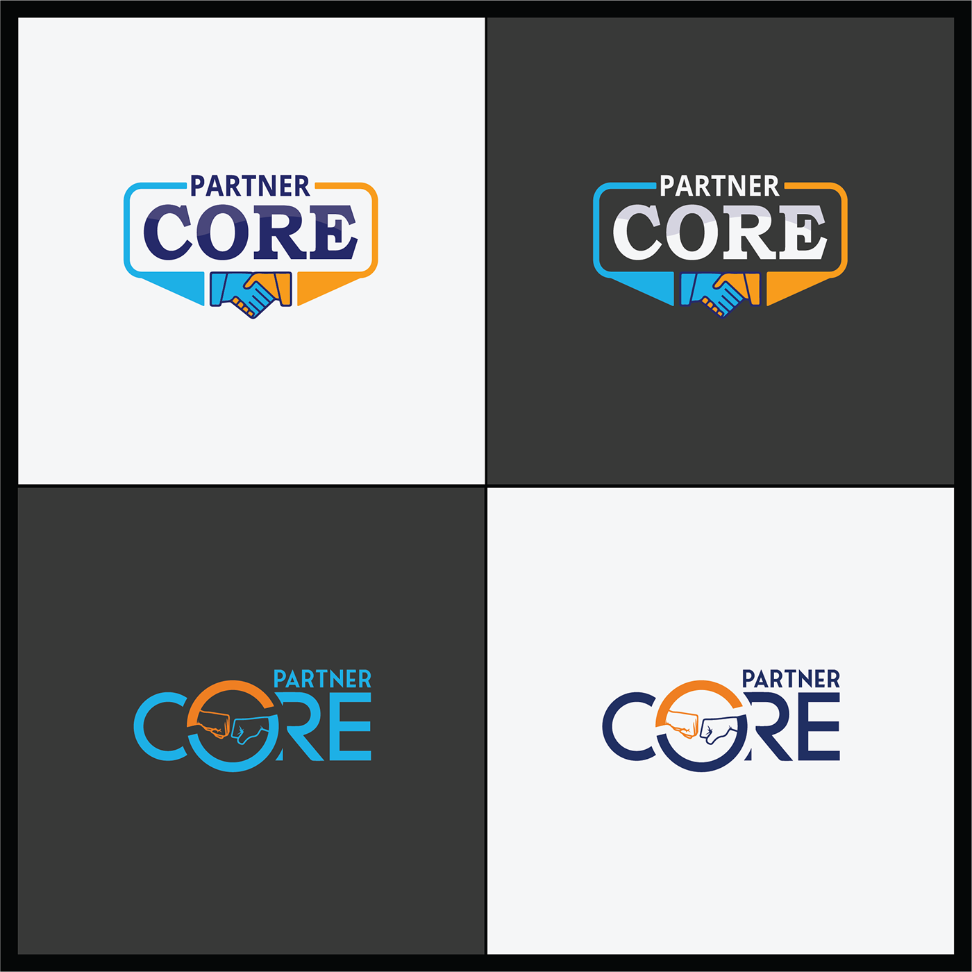Brand Design Conceptual Logo hand logo identidade visual identity logofolio Partner Agent Partner Core Partner Logo Partner Plus Logo