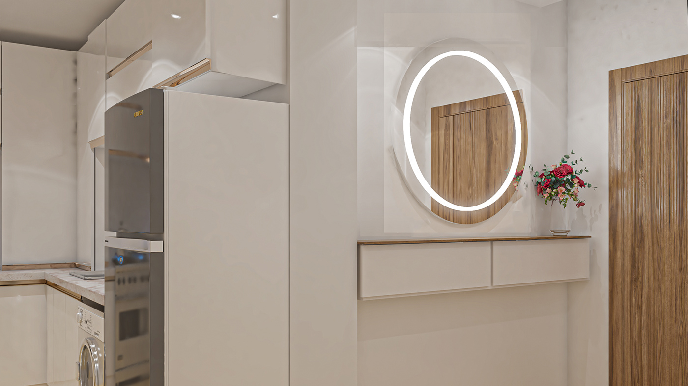 chalet visualization interior design  architecture modern kitchen living 3D vray