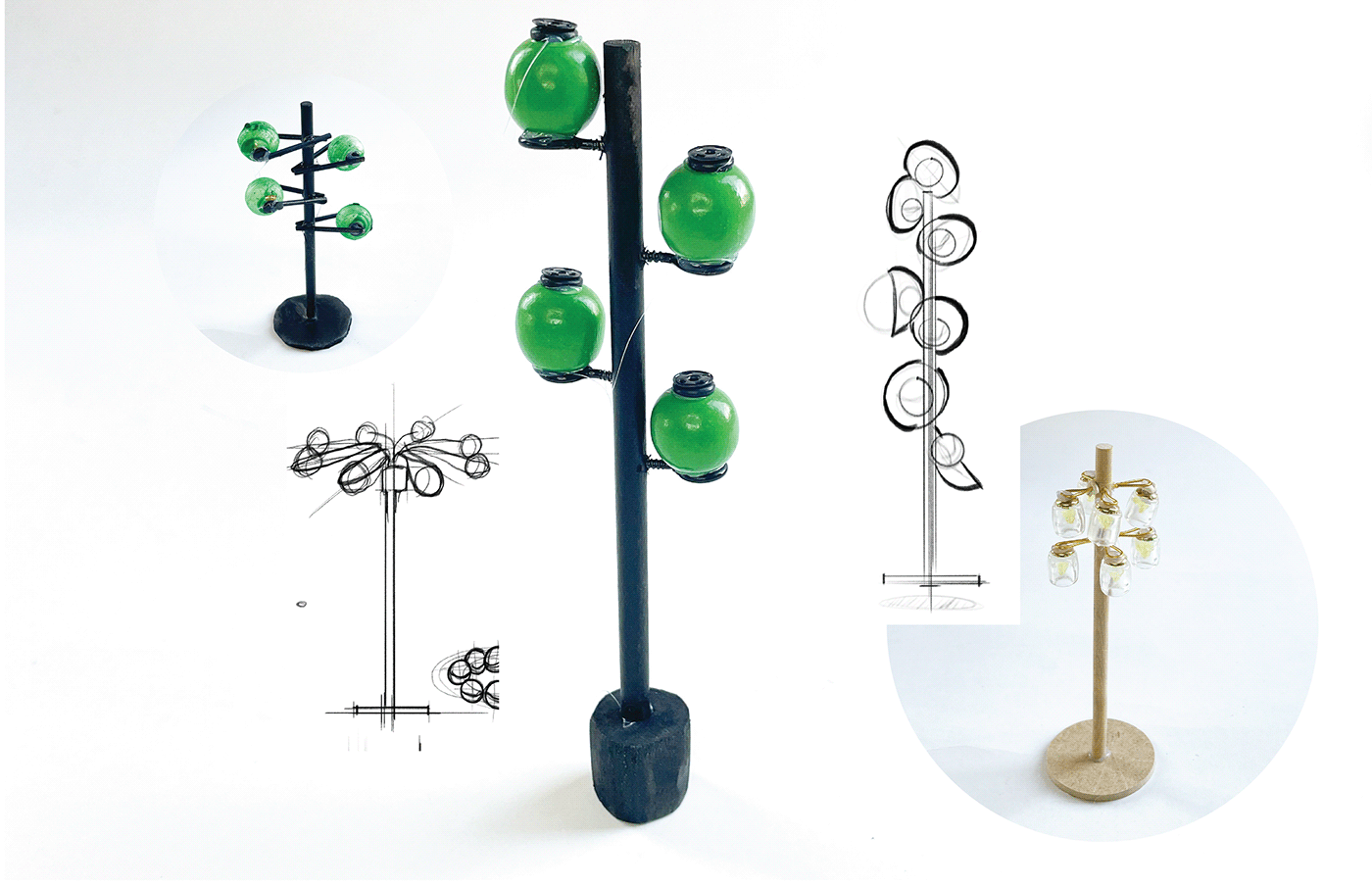 algae art industrial design  Lamp light home Office living room kitchen Illustrator