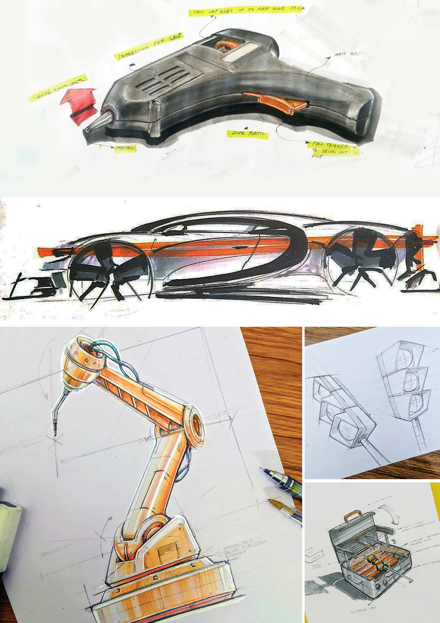 Adobe Photoshop rendering Bosch product design  industrial design  NID NIDK drill machine drill photoshop