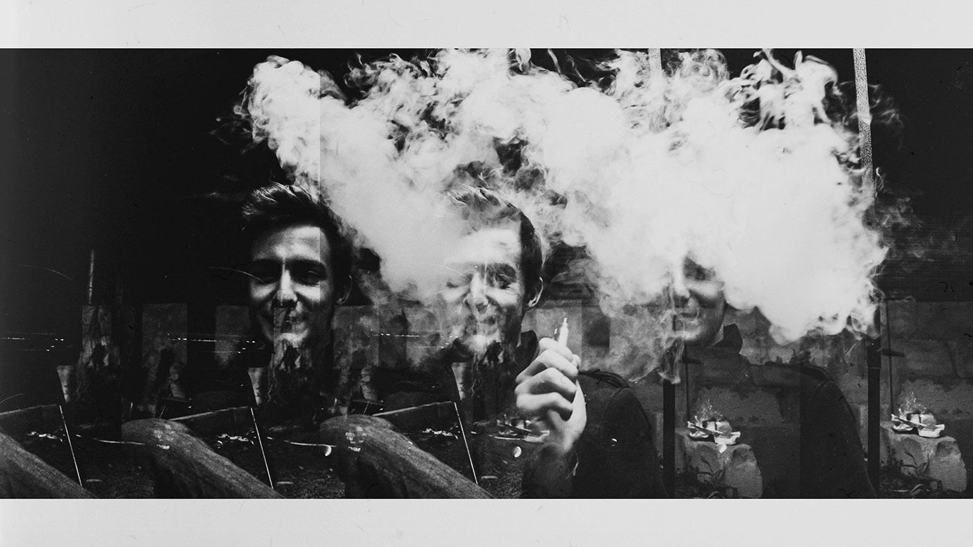 smoke minimal black and white Film   Photography  Exhale film photography