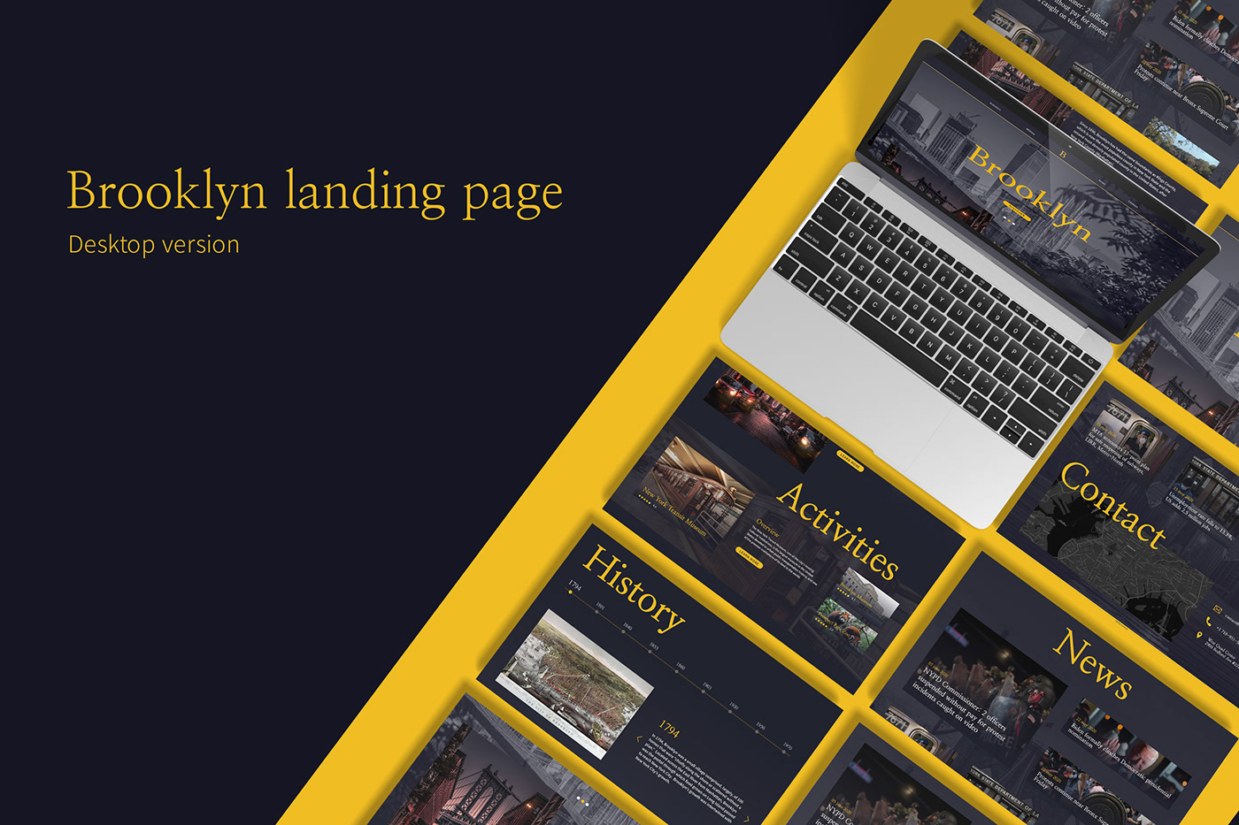 Brooklyn design Interface landing page UI ui design Webdesign Website