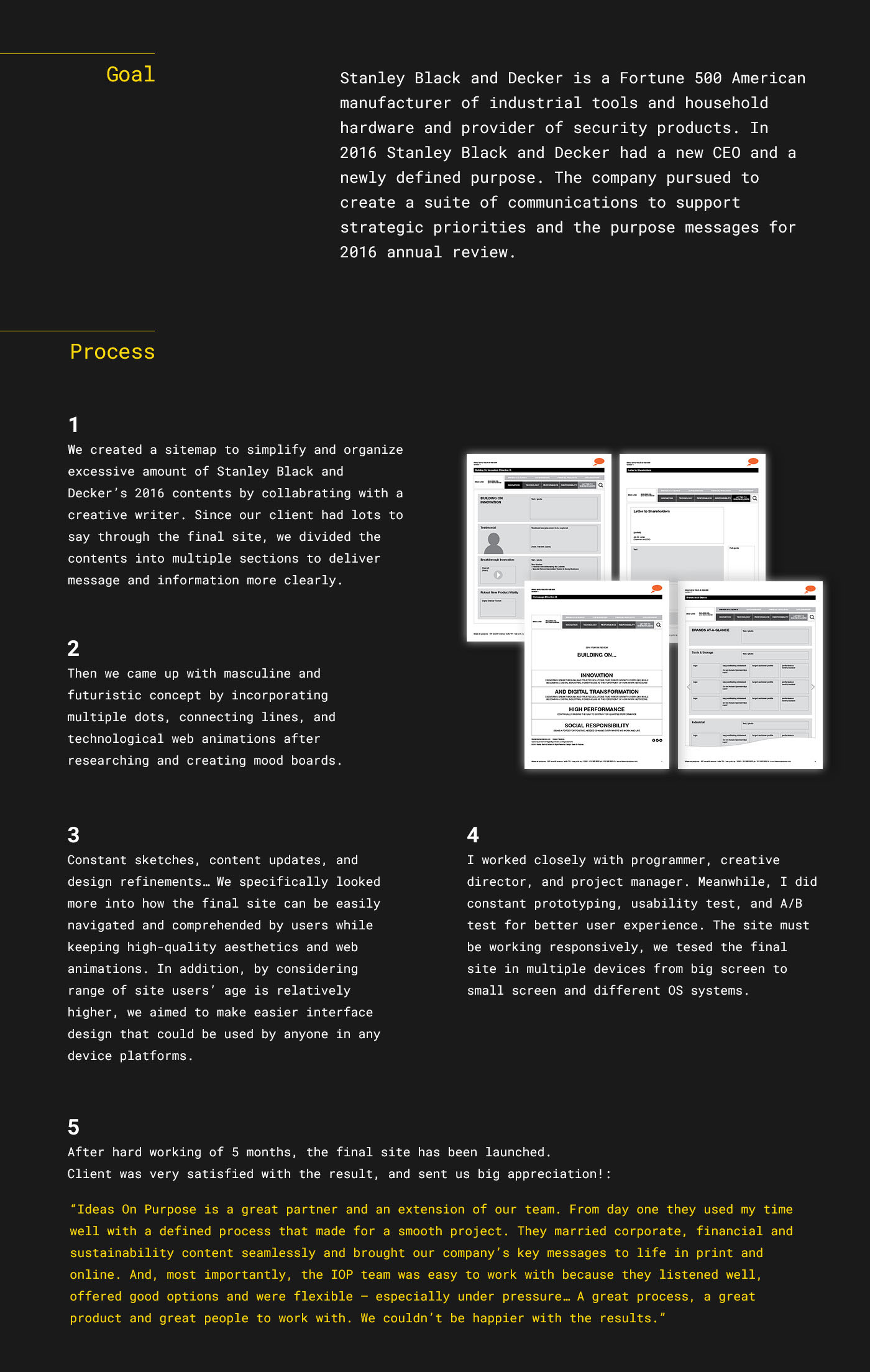 Webdesign UI ux Stanley black animation  wireframe process microinteraction wayfinding