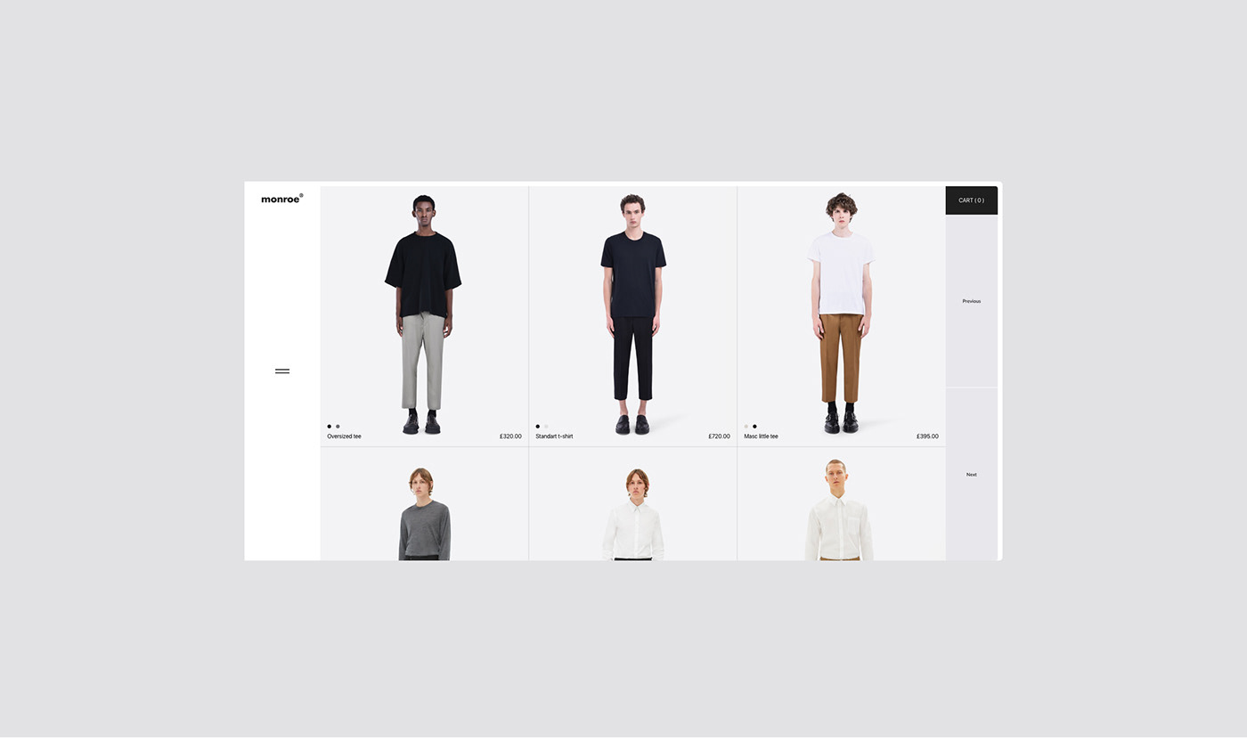 Web Design  branding  Fashion  interaction Minimalism minimal UI ux concept orange
