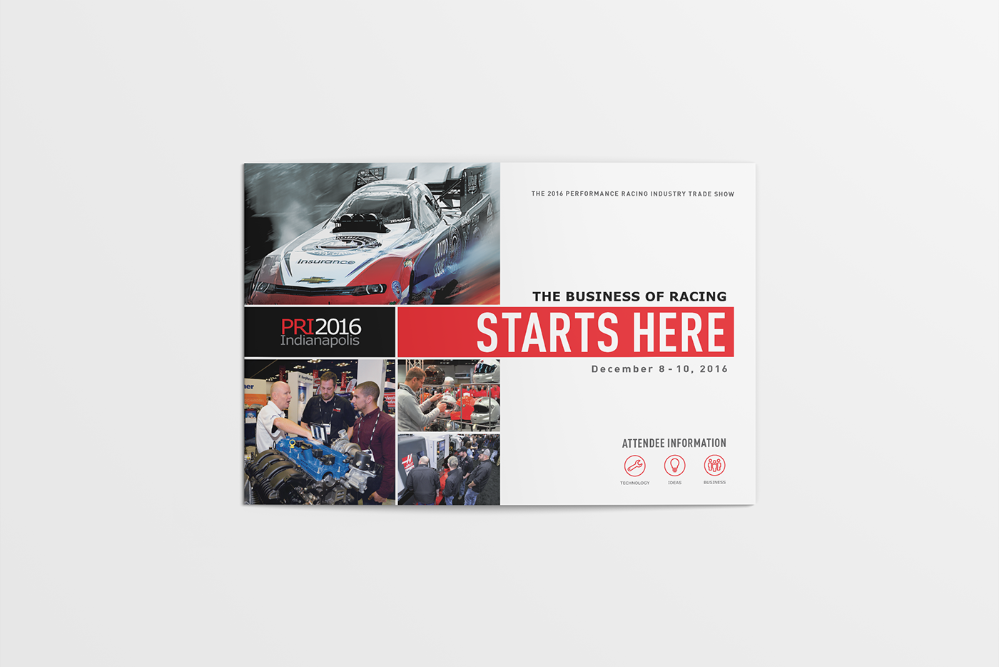 Racing Performance Trade Show brochure campaign automotive   print campagin  Event sports indycar
