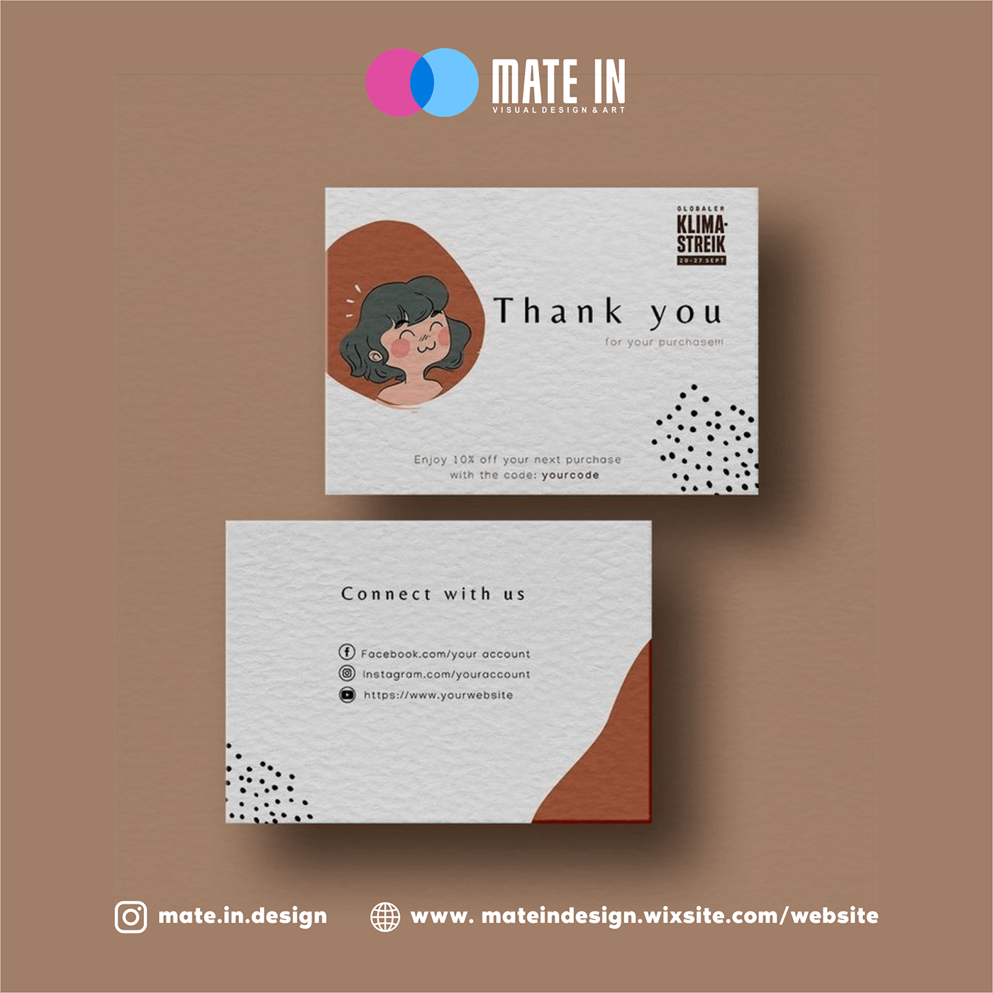 design gift card thank you card graphic design  greeting card design business marketing   visual identity branding 
