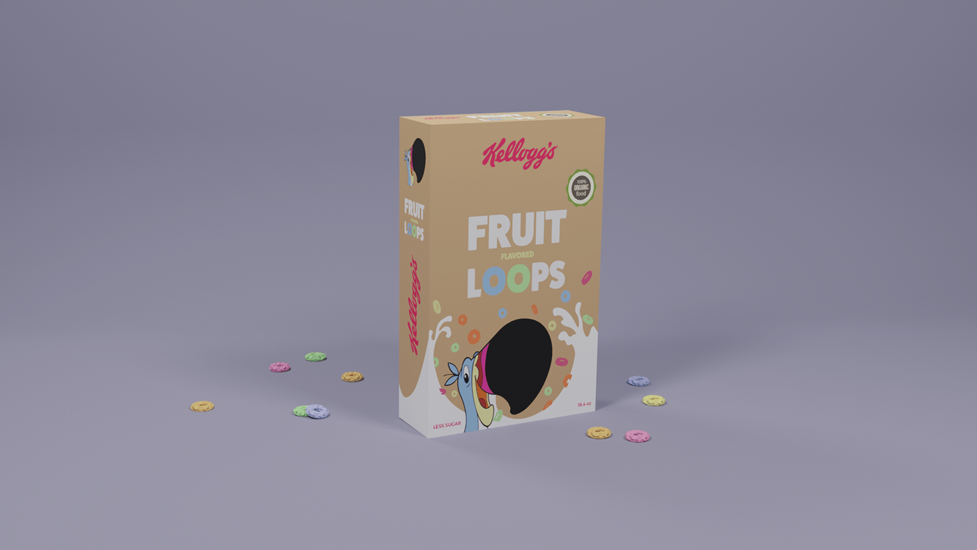 Froot Loops redesign rebranding blender 3D Packaging packaging design 2д