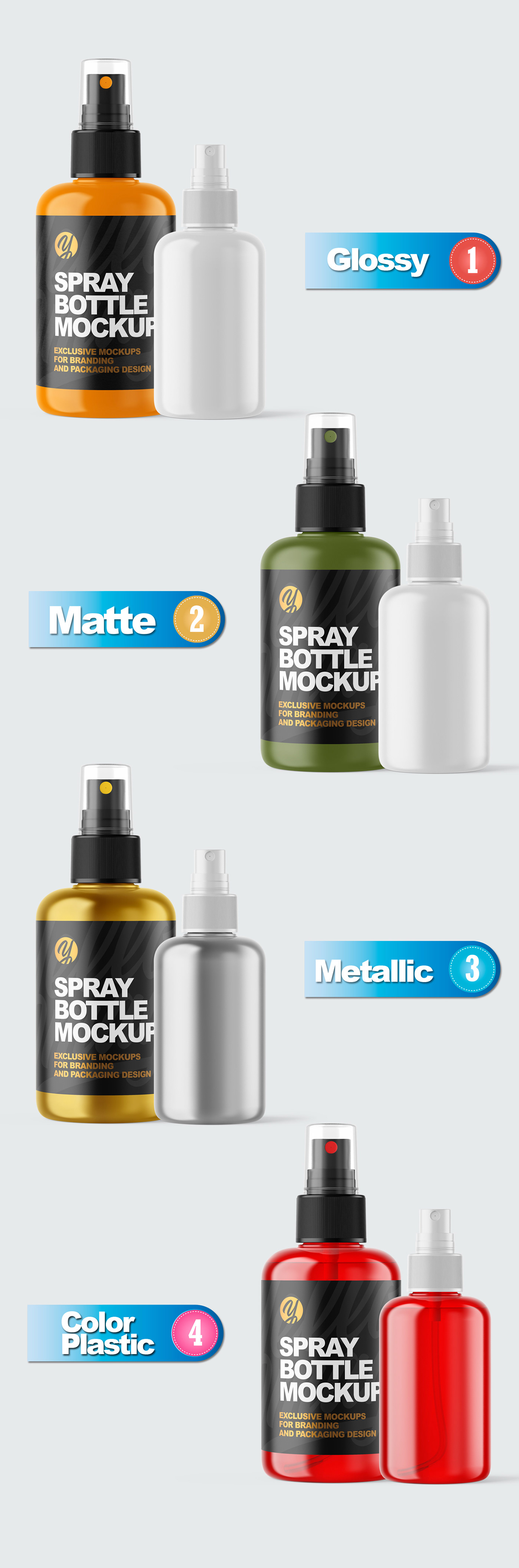 Mockup Pack package spray design 3D visualization pakcmockup branding  free mockup 