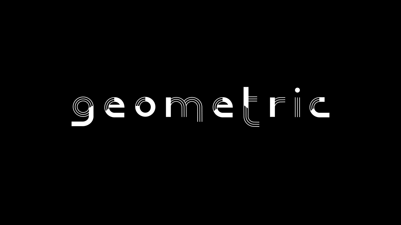 design font typography   modern geometric minimal lines dinamic