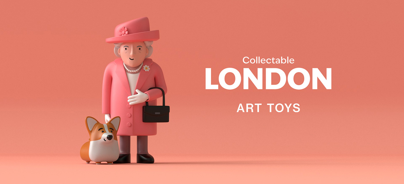3D art toy Corgi queen sculpture art Character design  toy toy design 