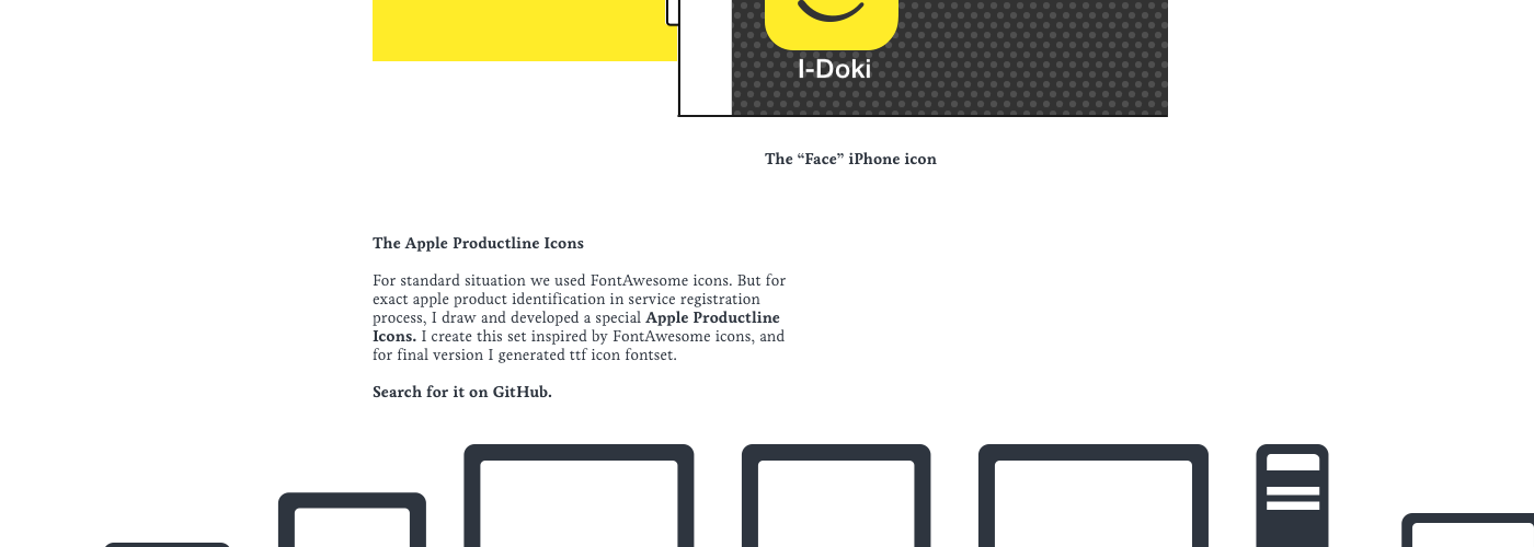 UI ux Webdesign redesign i-doki apple icons product