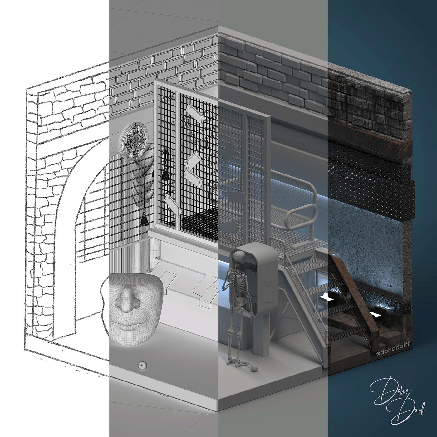 Isometric Isometric Art Diorama diorama 3D snsd 3dart Digital Art  musicvideo artistic gritty