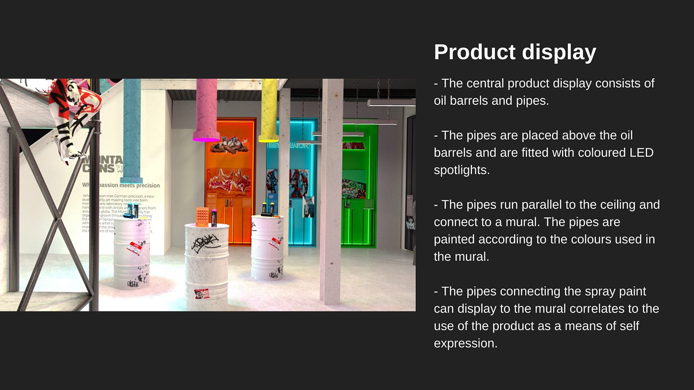 Exhibition Design  spray cans