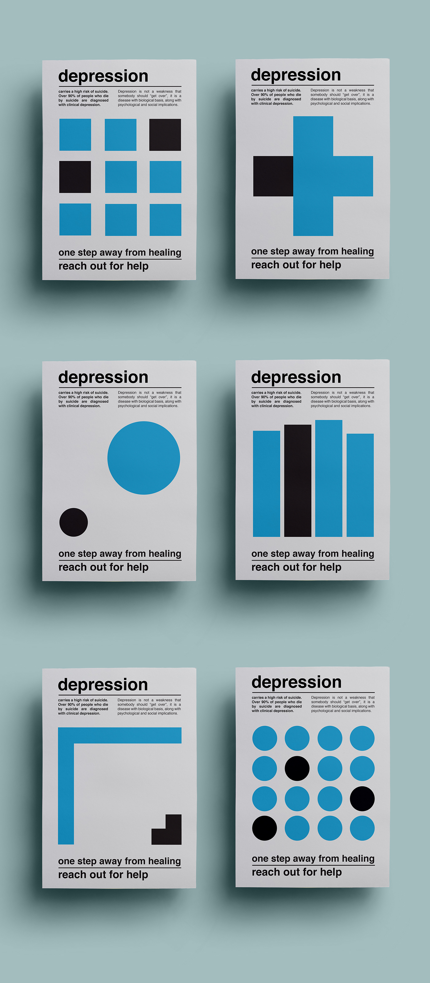 depression swiss posters medical disorder help awareness