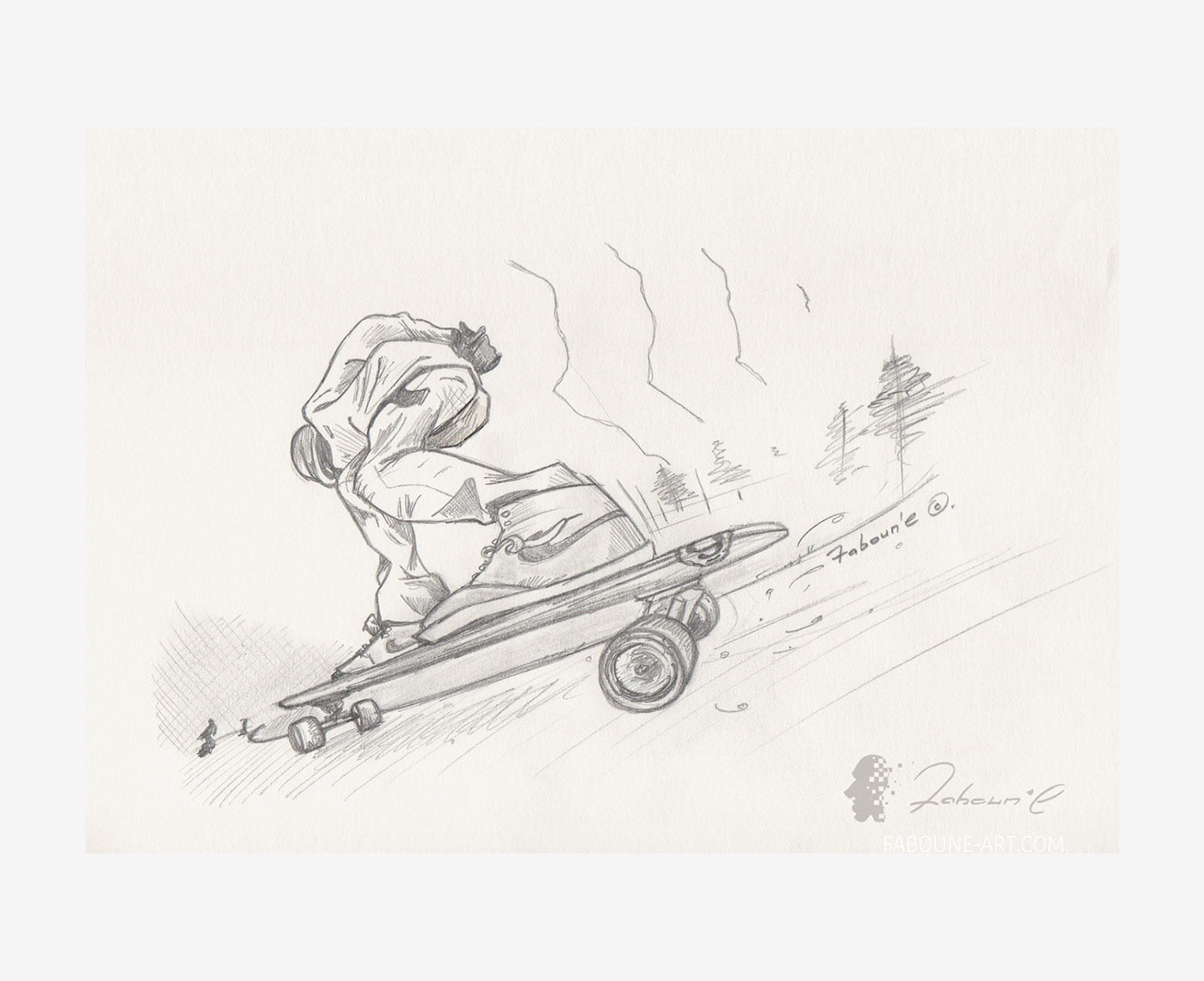skate Bike skateboarding cartoon faboune gers Illustrateur auch Fun sudouest